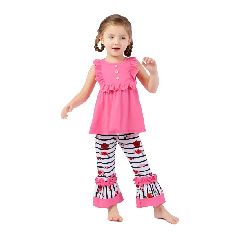 US $70.41 Kaiya Angel Children Tracksuits Costume For Girl Pink Red Short Sleeve Cute Suit Kids Clothing Toddler Children Set