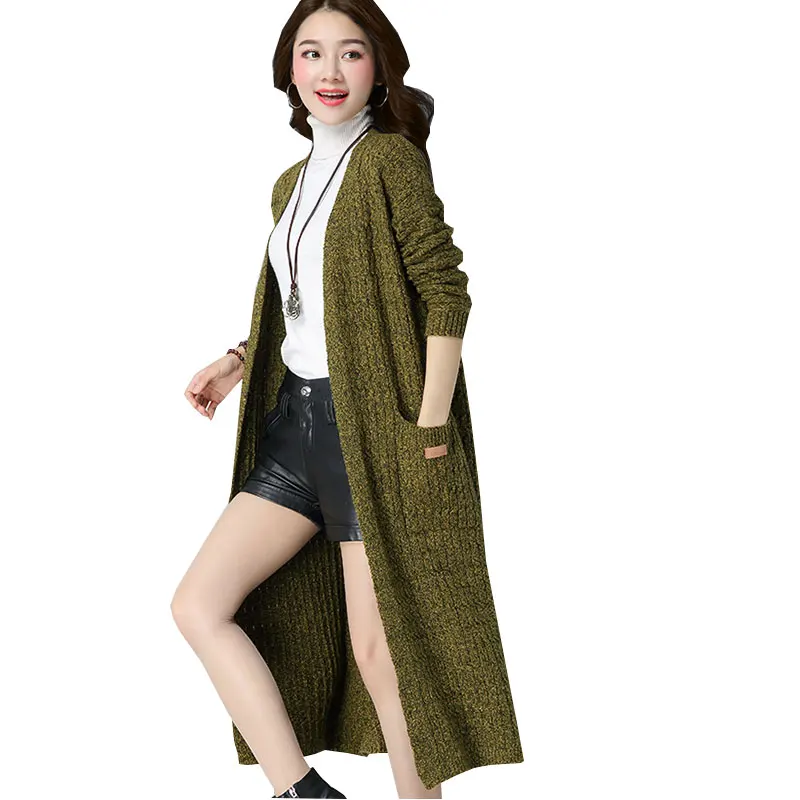 

Thicker Plus size Casual Cardigan 2018 New Spring Autumn Korean Cashmere Sweater Women Ladies Knitted Tops Female Sweaters Z564