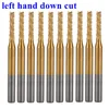 10Pcs 3.175x2.0x10.5mm Titanium left hand down cut Corn Teeth Bit PCB Mill Cutter End Mill ► Photo 1/2