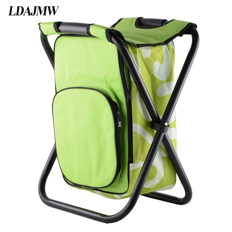 Outdoor Portable Foldable Chair Bag Camping Hiking Backpack Cooler Beach Storage 