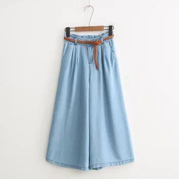 

summer new tencel women pants loose A-line solid calf-length lady female elegant pants top quality
