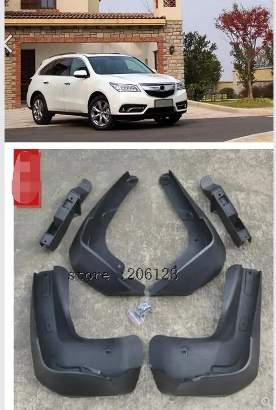 Molded Car Mud Flaps For Acura MDX Mudflaps Splash Guards Mud Flap Mudguards Fender Front Rear Styling