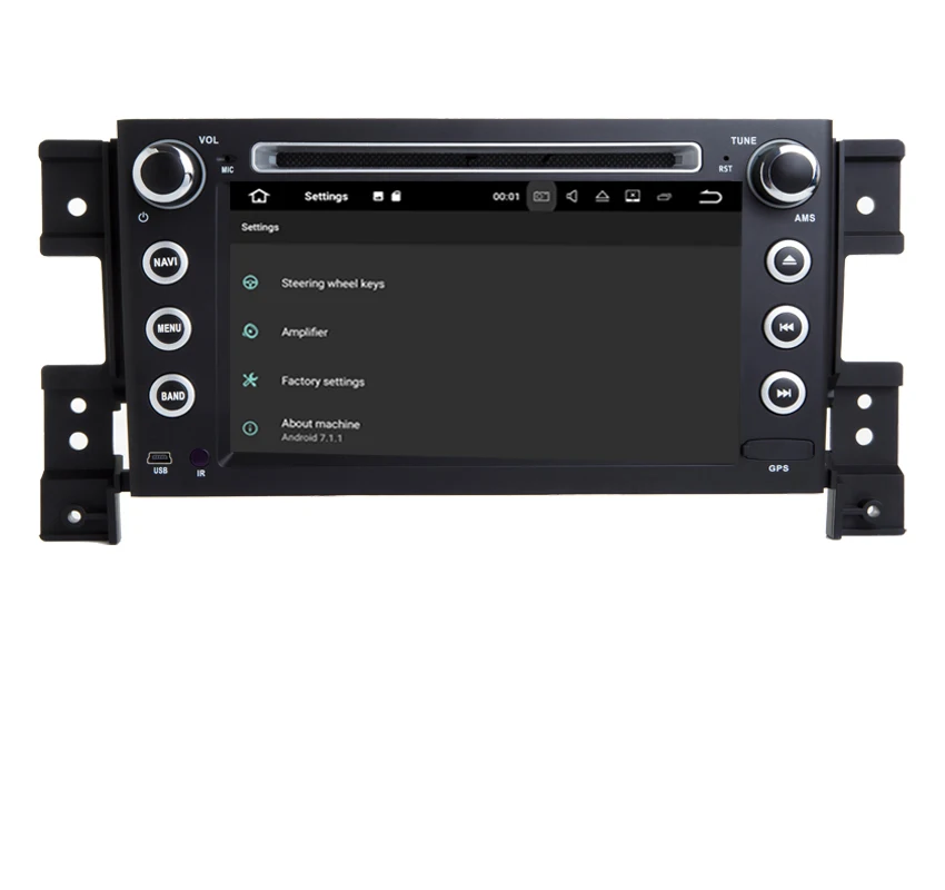 Perfect 7" HD Android 7.1 Car GPS Navigation for Suzuki Grand Vitara multimedia car radio stereo dvd with steering wheel camera DVR Map 5