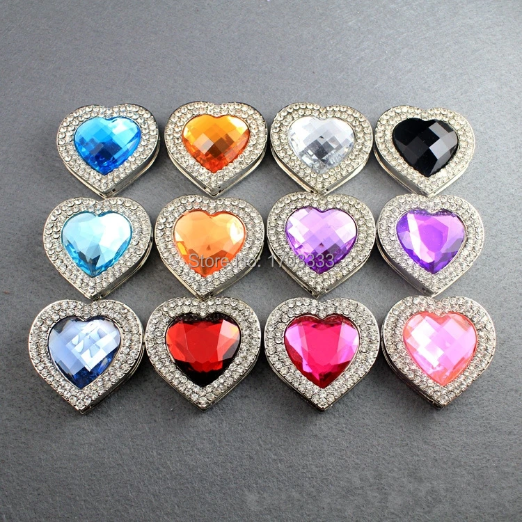 The Lowest Price Heart Design with Diamond Ring Folding Purse hanger/Bag Hanger/Handbag Hanger Free ship 100pcs/Lot