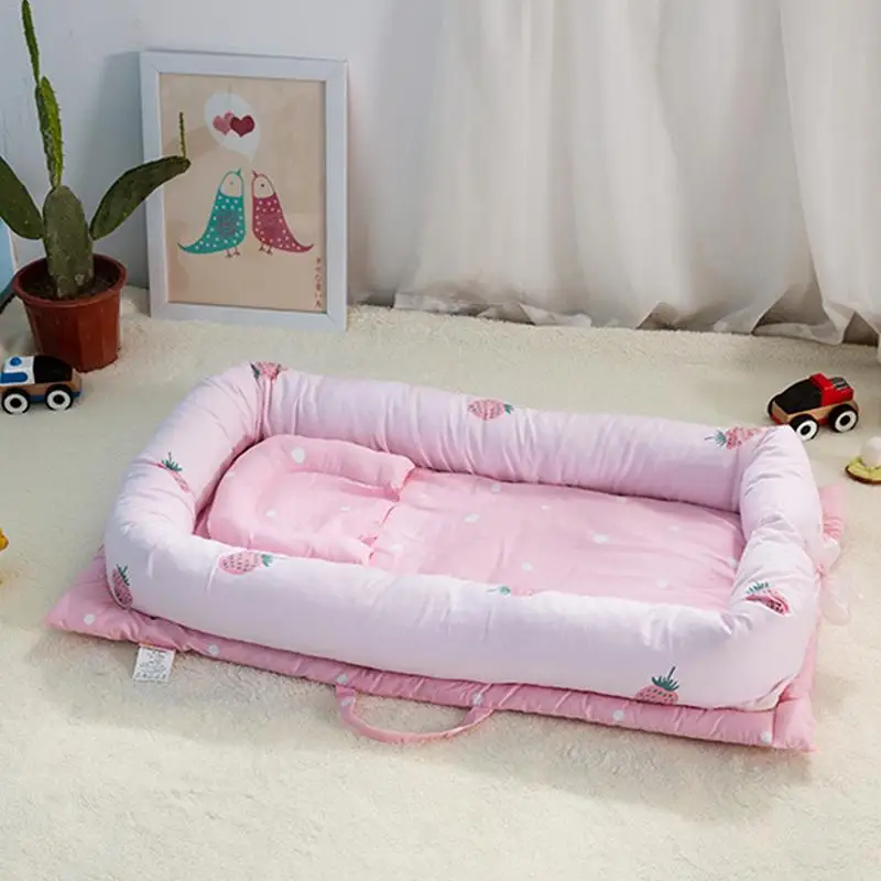 

Infant Crib Bed Baby Crib Bumper Soft Breathable Cotton Cartoon Soft Bedding Sets Baby Soft Bed Cot