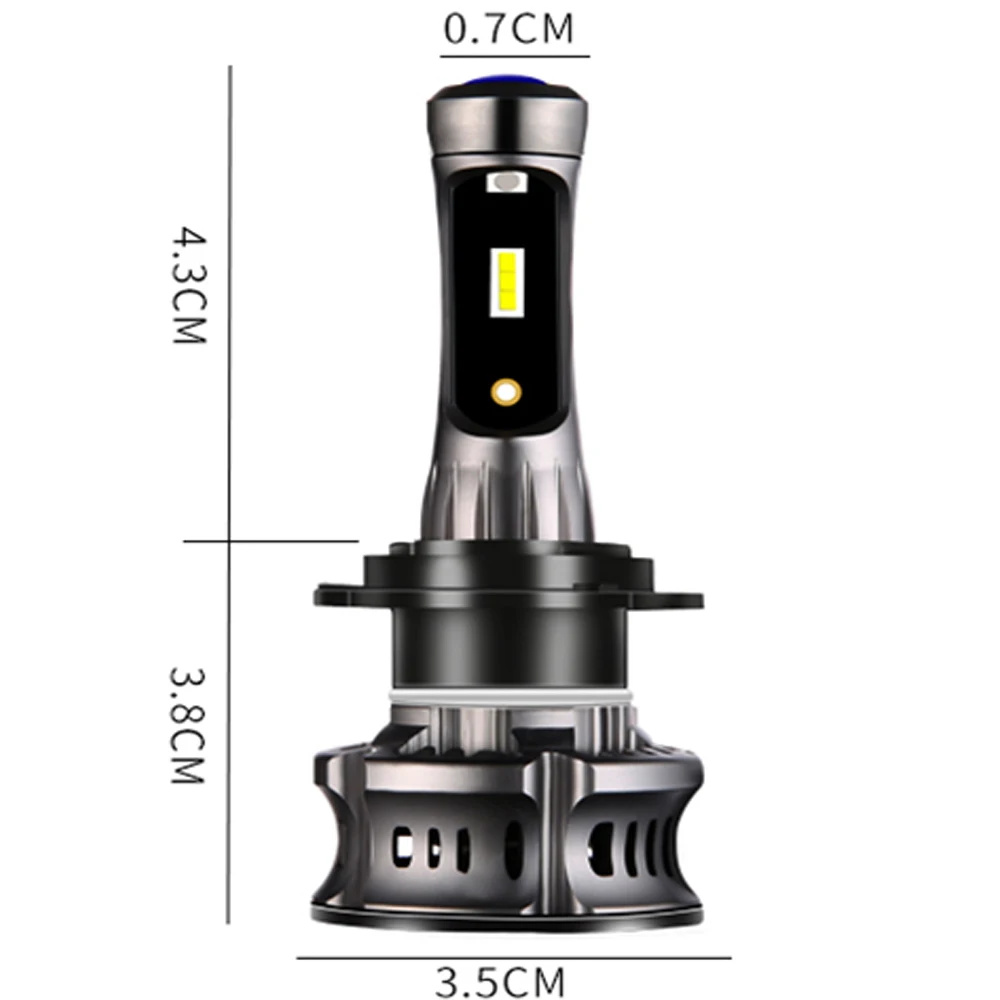 Laleyenda со светодиодными кристаллами для автомобиля светильник H4 светодиодный высокий низкий пучок H7 H1 9005/HB3 9006/HB4 H11 9012/HIR2 головной светильник с 8000 K-голубые линзы в золотистой оправе 6000K Дневной светильник