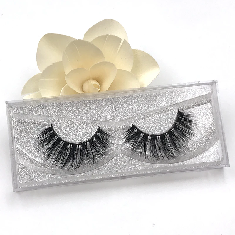 1 pair wispy 3D mink lashes 100 real mink fur Handmade False eyelash