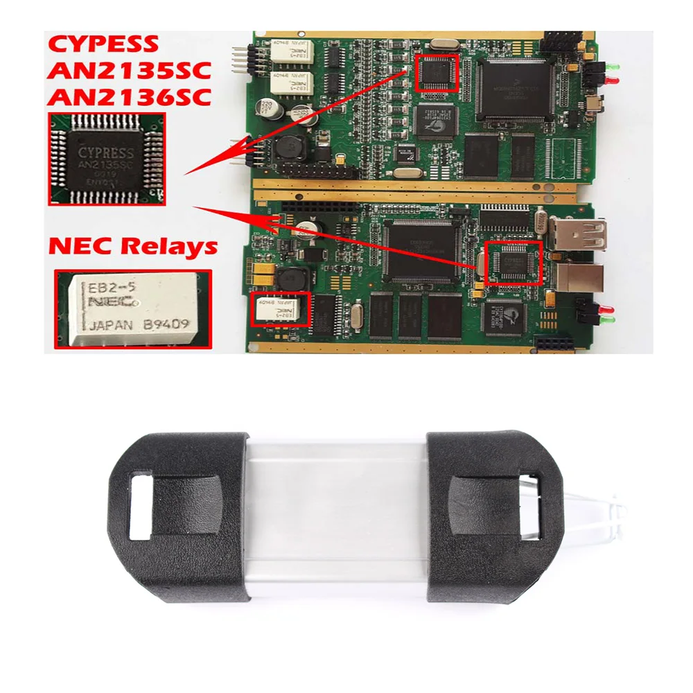 DHL Free for Renault CAN CLIP Golden PCB V159 Full Chip CYPRESS AN2135SC/AN2136SC NEC Relay diagnostics auto Diagnostic tool-in Code Readers & Scan Tools ...