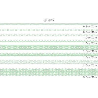 8 шт./компл. простой кружевное цветное серии васи лента декоративная клейкая лента DIY Скрапбукинг Стикеры этикетка - Цвет: 1