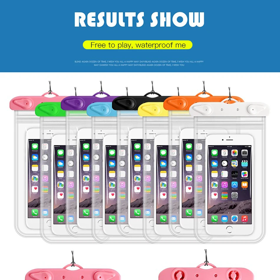 !ACCEZZ PVC Waterproof Bag 6 inches Pouch Phone Case For iPhone XS XR Xiaomi Huawei Samsung HTC Mobile Phone Swimming Cover Case (8)