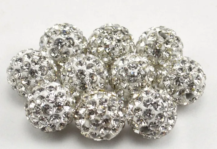 

6mm 8mm 10mm 12mm 14mm 100 pcs/lot white cam choose size Crystal crystal Bead Bracelet necklace Jewerly spacer beads