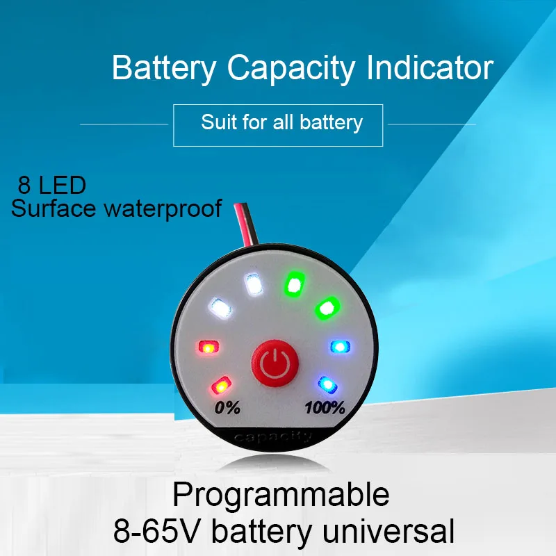 Программируемый 3,7 V 4,2 V 7,4 V 8,4 V 12V 24V 36V светодиодный литиевая батарея/свинцово-кислотный Батарея Ёмкость индикатор Мощность уровень Дисплей метр тестер