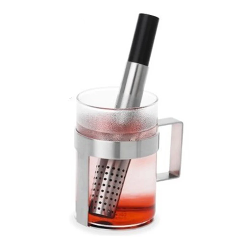 

Tea Strainer Stick Stainless Steel Pipe Design Mesh Tea Filter Coffee Teapot Tools 2018 Hot Selling Portable Tea Infuser