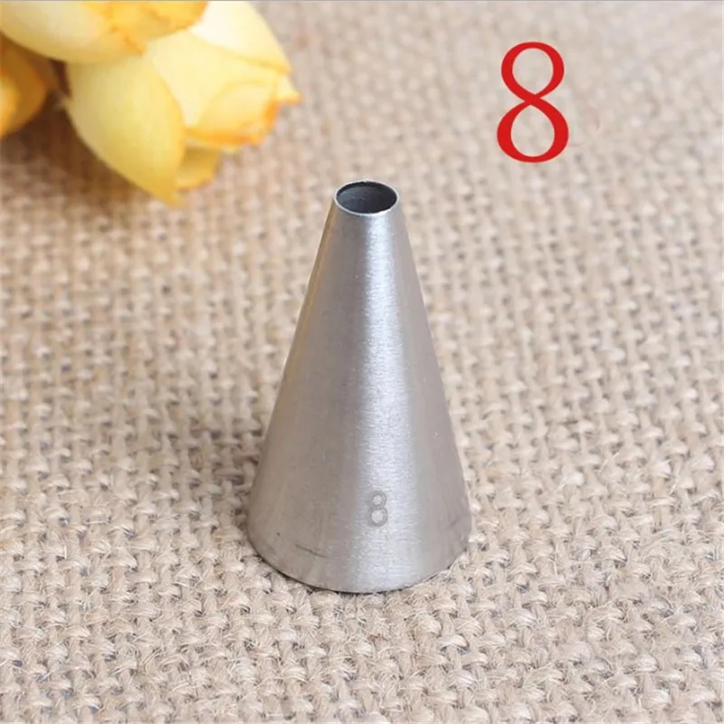 

8# Pastry Nozzles Stainless Steel Cupcake Icing Piping Nozzles Pastry Baking Tool Cake Cream Decoration 4.5mm Bakeware