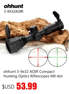 Ohhunt 4,5-18X44 AOIR охотничьи оптические полноразмерные оптические прицелы R/G/B с подсветкой сетка 1 дюйм Блокировка трубки Сброс прицел