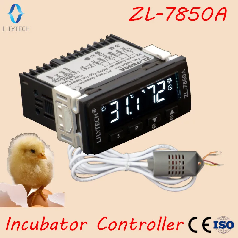 ZL 7850A,100 240Vac, Dual display, Multifunctional Automatic Incubator Controller, Temperature