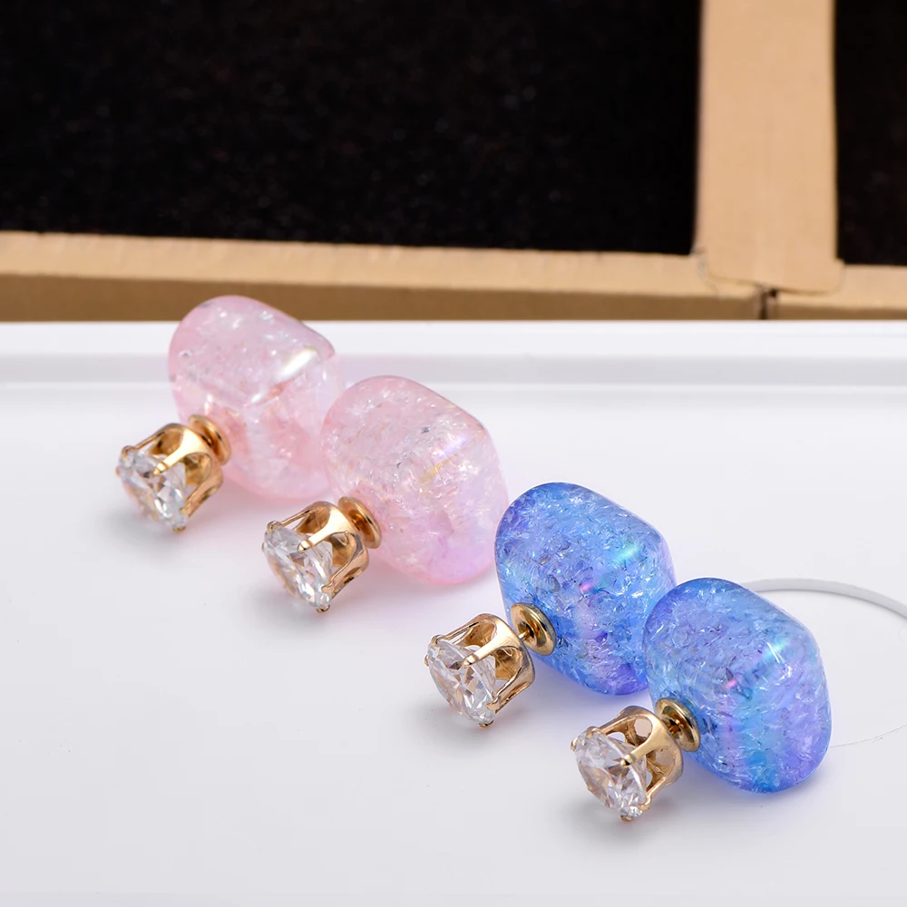 Buy High Grade Crystal side Earrings Broken Glass