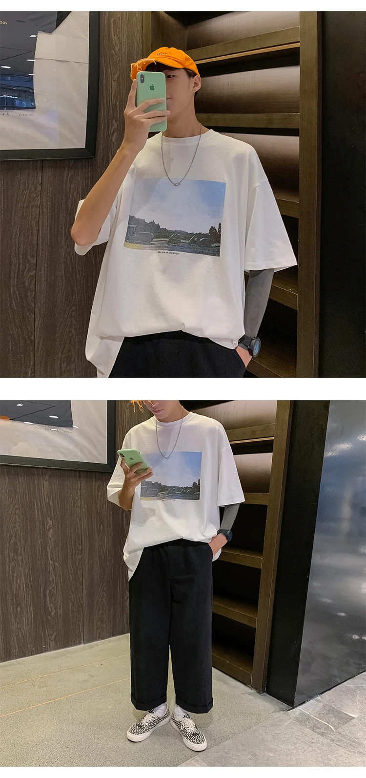 Summer New Korean Version Of The European And American Harajuku Style Trend Handsome Wild Casual Short-sleeved T-shirt M-XL