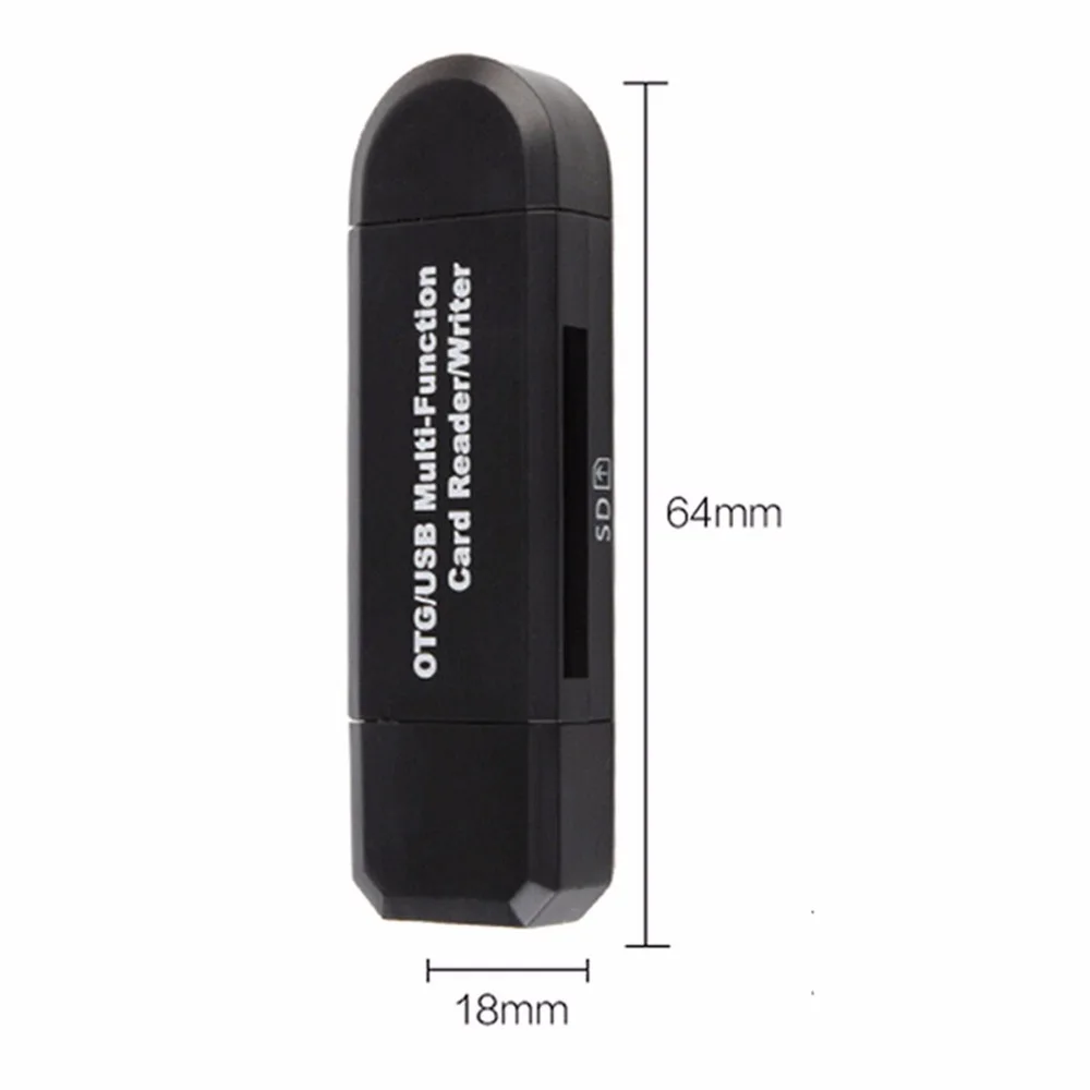 Высокоскоростной USB2.0 Универсальный OTG TF/SD карты 3 в 1 USB OTG картридер флэш-накопитель для Android телефон компьютер удлинитель-переходник