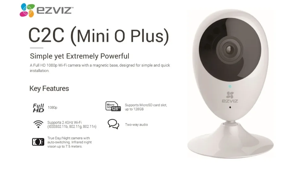 HIKVISION EZVIZ C2C 1080P Mini 0 Plus 1080P HD видео двухсторонняя аудио ясная как день ночное видение уход за ребенком камера