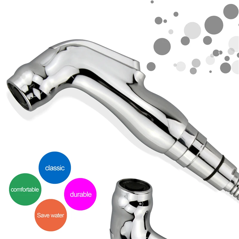 Handheld Chrome Abs Toilet Shattaf Single Way Bathroom Bidet
