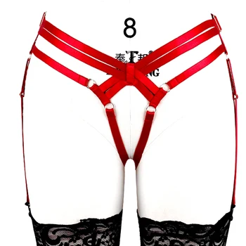 

Garter Belt For Women Belt Black Elastic Strappy Waist Suspender Goth Punk Bondage Body Cage briefs Lingerie Party Dance Wear