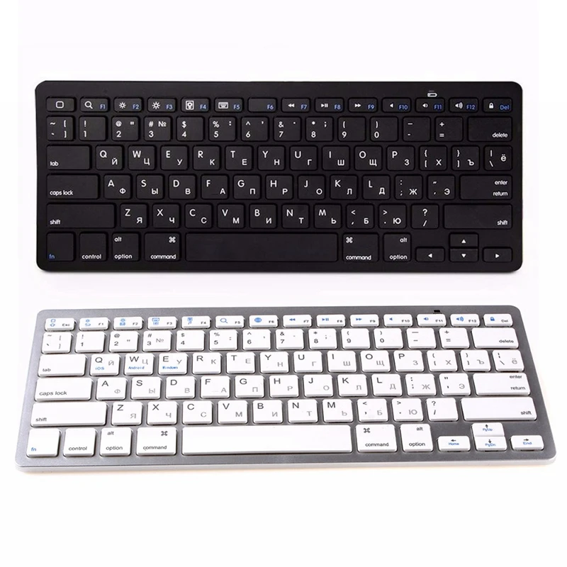 

Russian Keyboard Ultra-Thin Bluetooth 3.0 Wireless Keyboard For Computer Office Without Battery Plastic Gaming keyboard