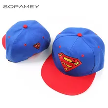 2016 Новый Бренд Дети Супермен Snapback Шляпы Бейсболка Мальчики И Девушки Дети Мода Хип-Хоп Шапки Шляпа Ребенок Шляпа