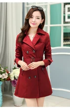 women jacket spring jacket women Spring new women’s double-breasted coat Korean Slim and long sections coat free shipping