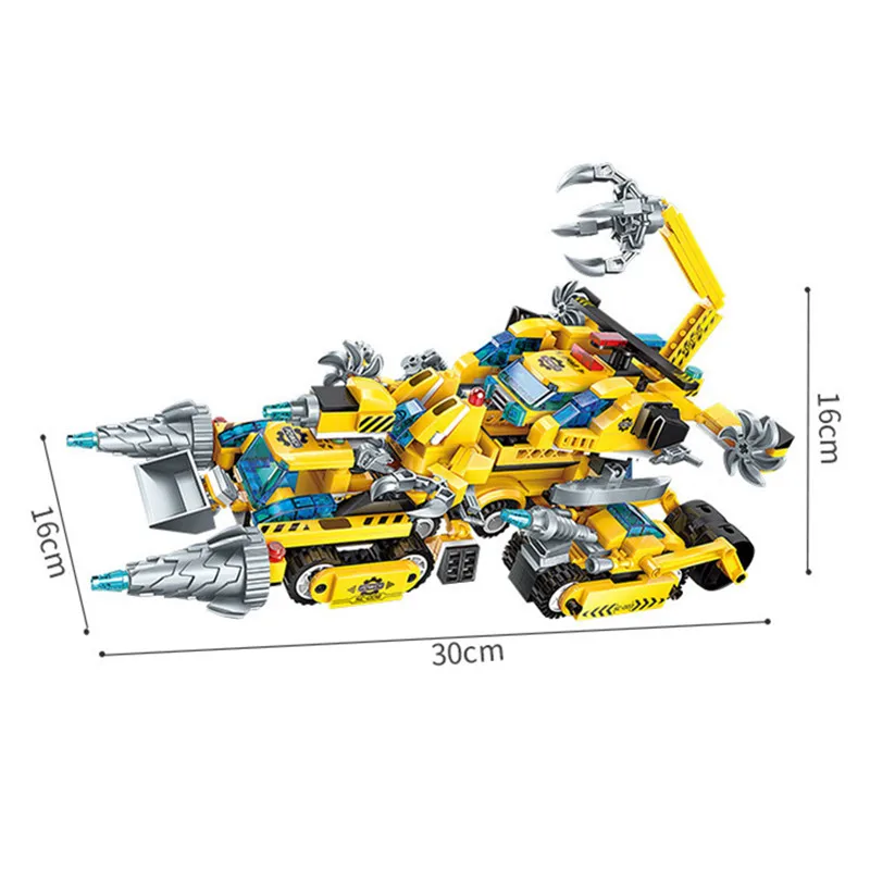 

619Pcs 8In1 Set Ninjagoe Vehicle Robot Chariot Model Building Blocks Compatible Legoings Technic Educational DIY Toys For Kids