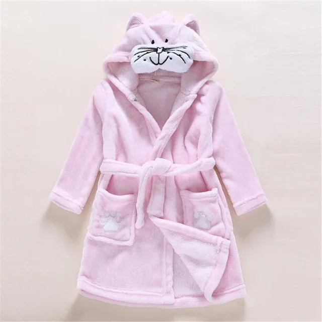 Retail Girls Sleeping Robe Fashion Dressing Gown Children Bathrobes
