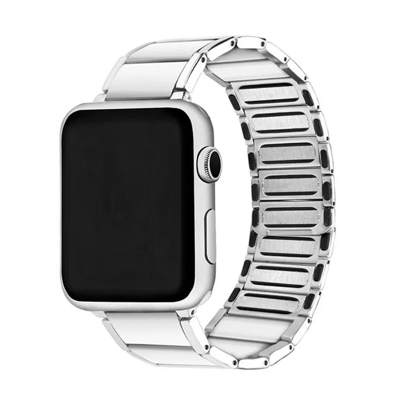 Петля кожаный ремешок для наручных часов для Apple Watch Series 5 4 3 2 1 44/40 мм ремешок Нержавеющая сталь цепи Магнитная застежка Браслет