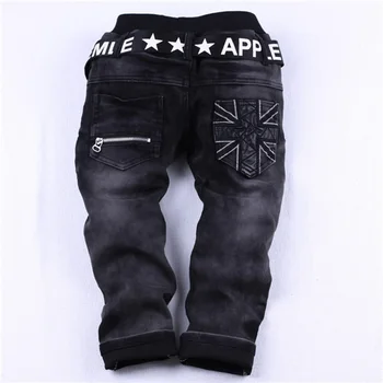 11 years old jeans for boys Kids Pants scratch Boys Jeans Boy Kids Elastic Jean Pants Children Cowboy Pants Warm Teenager Jeans 3