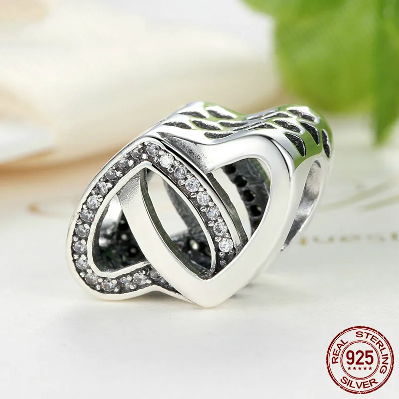 

Aliexpress Wholesale 925 Sterling Silver Entwined Love Charm Beads Fit Original Pandora Bracelet Authentic Fine DIY Jewelry