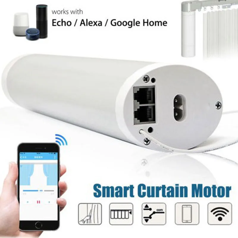 

New arrival Smart Mute Curtain Motor APP Control Works With Alexa Google Home Voice Control Smart Home