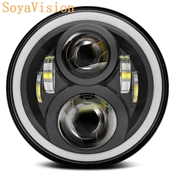 

For Jeep JK 7" Round Headlight Led For Jeep Wrangler 97-15 Hummer Toyota Defender 7" LED Harley Motorcycle Headlamp For Harley