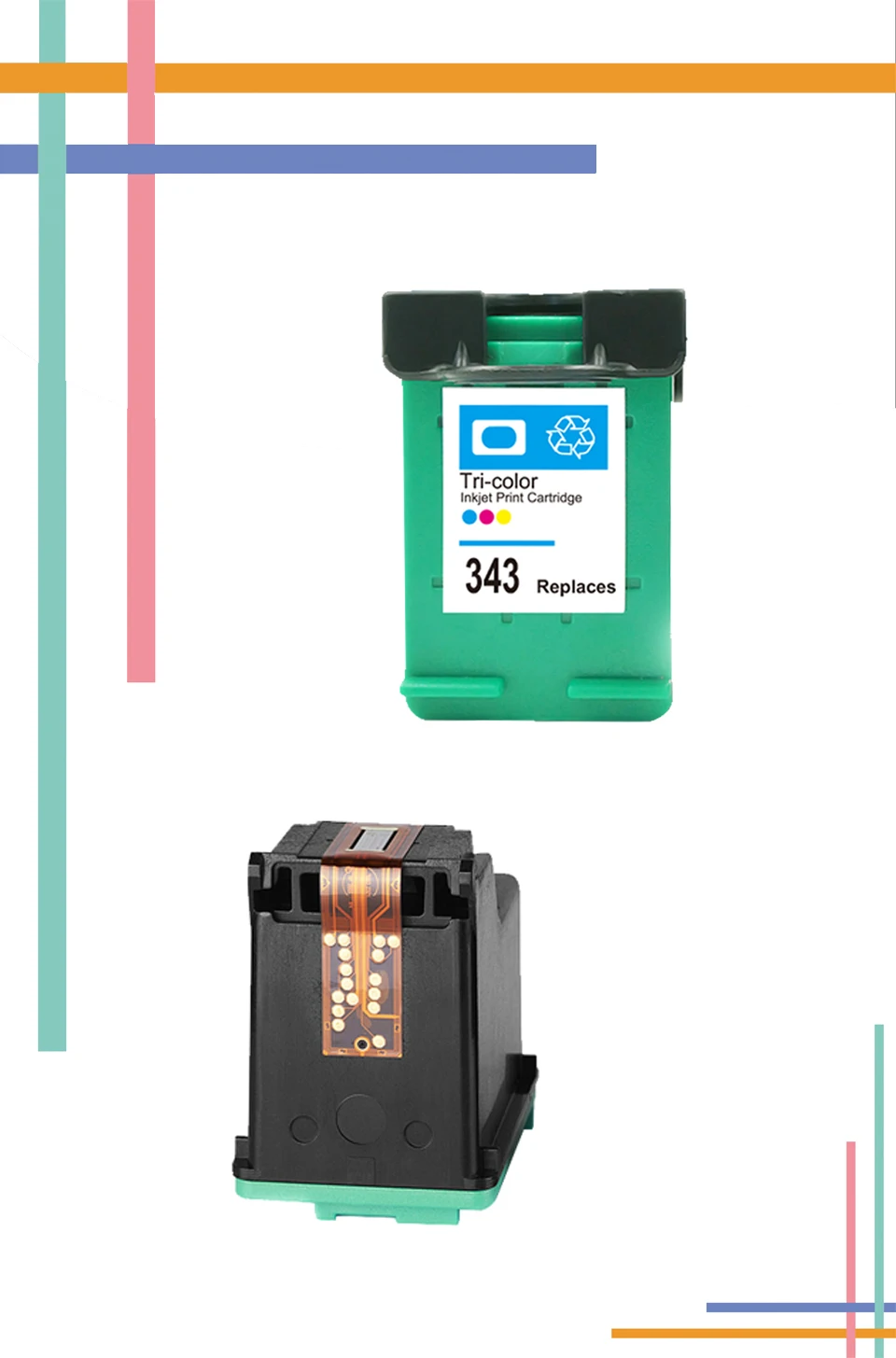 for HP343 Color compatible cartridge