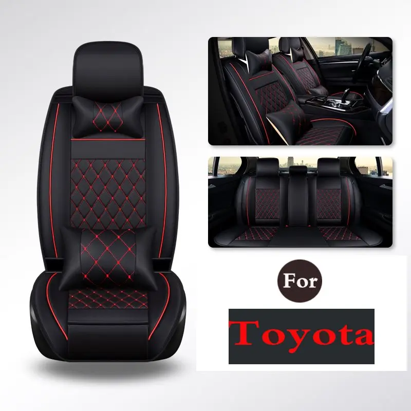 

1 Set Grade Car Cover Single Leather - Leatherette Compatible And Rear Split For Toyota Highlander Camry Levin Yaris E'Z Nv200
