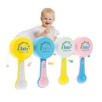 

2019 New Baby Rattles toy Intelligence Grasping Plastic Hand Bell Rattle Funny Educational Mobiles Toys Birthday Gifts