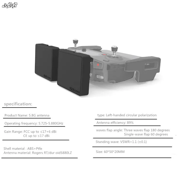

Remote Control Modified Antenna 5.8G Gain 17DBi Signal antenna booster Transmission For DJI mavic 2 pro & zoom drone