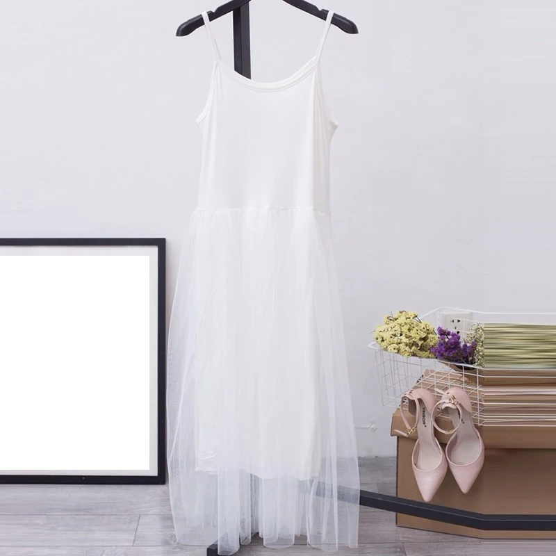 TWOTWINSTYLE, женское платье с открытыми плечами, на тонких бретелях, Сетчатое, в стиле пэчворк, миди, женские платья, сексуальная Осенняя мода, одежда - Цвет: White Dress