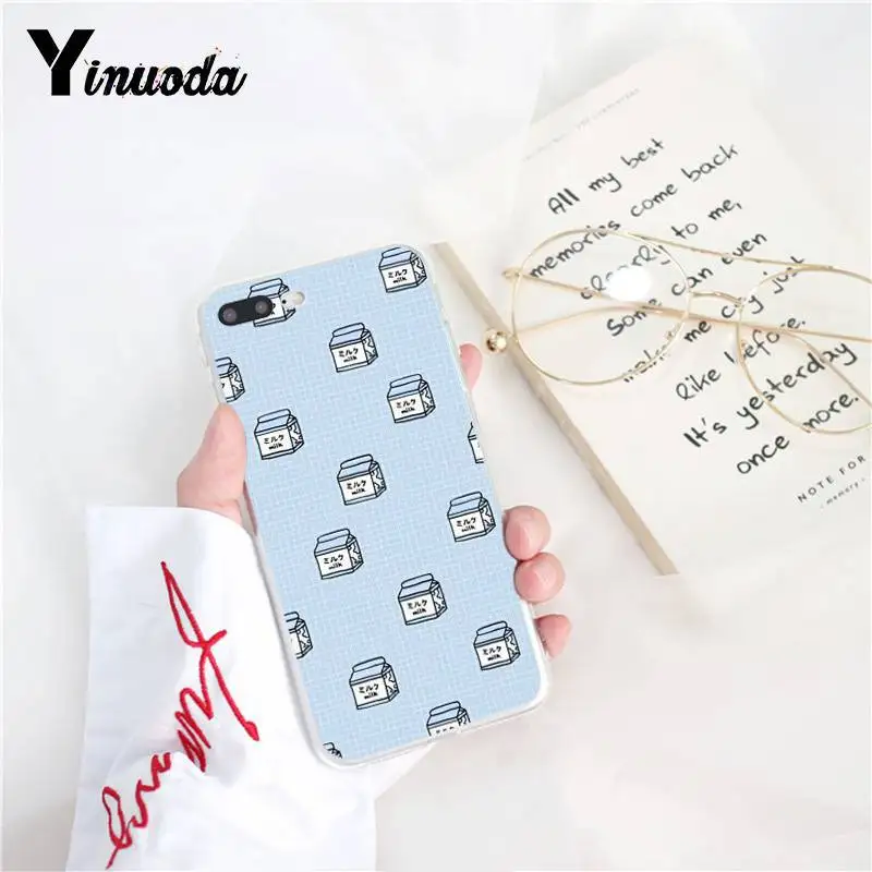 Yinuoda Kawaii японская клубника молоко роскошный уникальный чехол для телефона iPhone8 7 6
