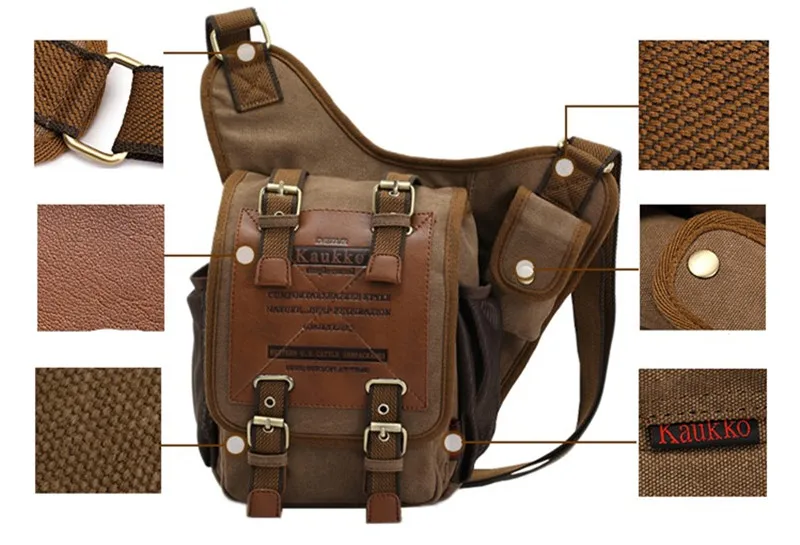 Винтажный дизайн нагрудная сумка из текстиля для мужчин сумка через плечо рыцарь холщовый мешок ретро мода уличная тактическая сумка