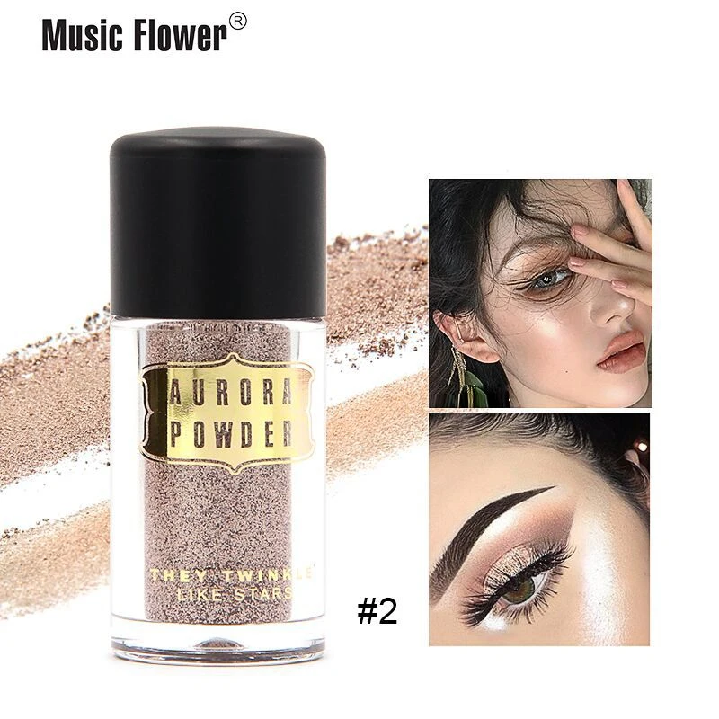 

Music Flower Monochrome Pearlescent Eyeshadow Loose Powder Shine High-gloss Shiny Facial Repairing Brightening Powder TSLM2