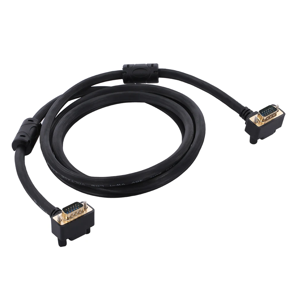 2 м Проектор Монитор Кабель 90 градусов вниз угловой VGA 3 + 9 RGB 15Pin папа к мужчине для