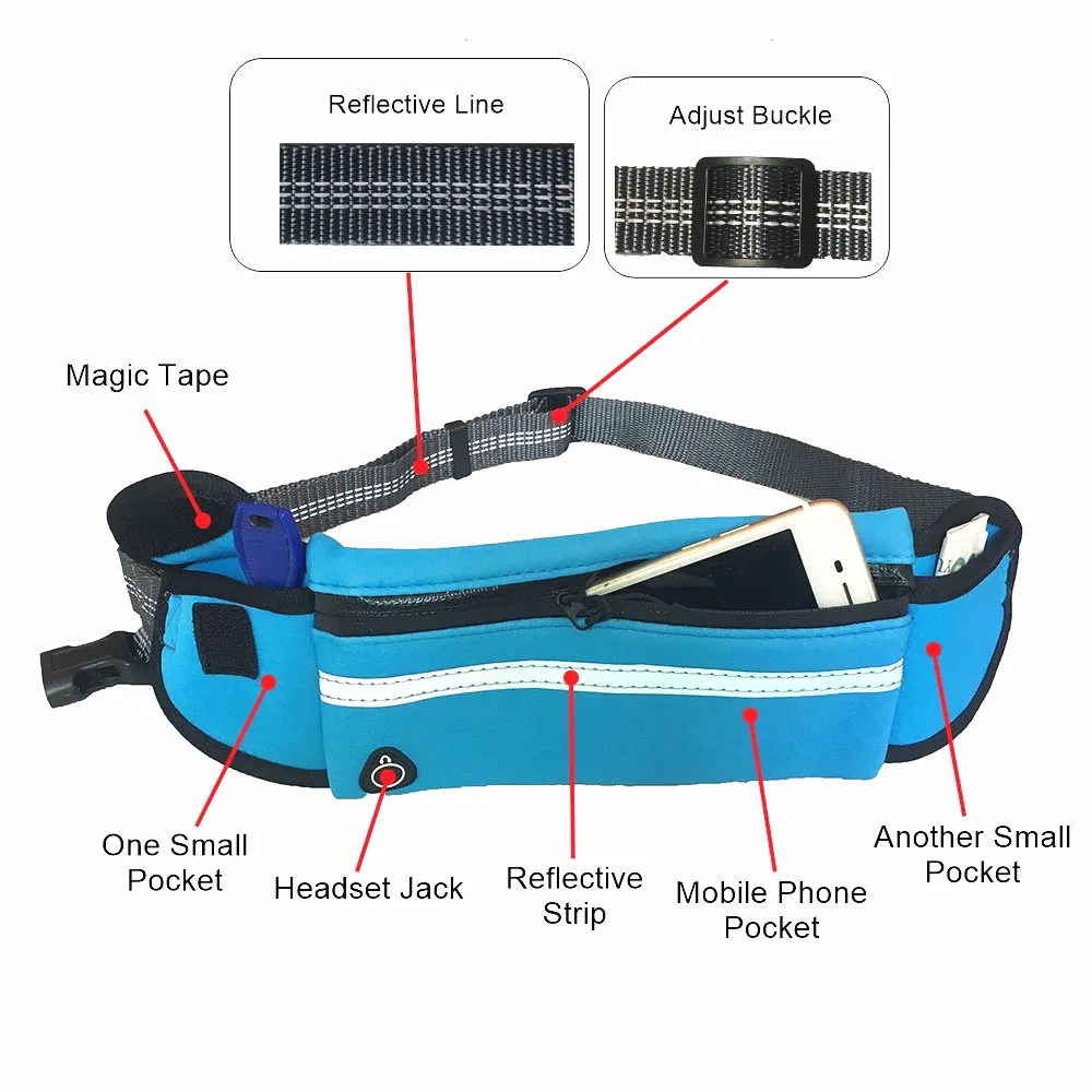 Hands Free собачий поводок для бега выдвижной ремень для бега ходьбы тренировок пеших прогулок, регулируемый чехол для телефона поясной ремень, светоотражающий