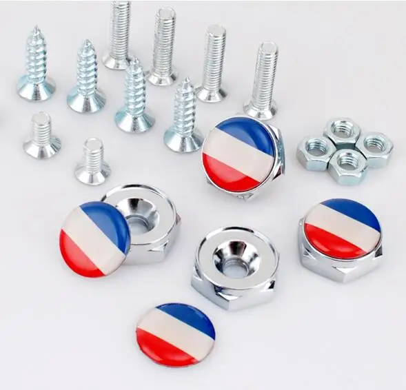 High Quality Auto Stainless steel Car License Plate Bolts Frame Chrome
