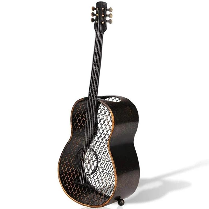 

Metal Sculpture Guitar Wine Cork Container Guitar Wine Cork Container Vintage Home Decoration