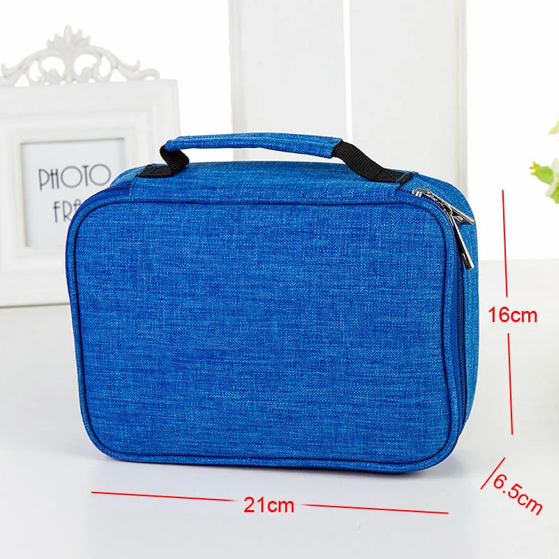 Canvas School Pencil Cases for Girls Boy 72 Holes Pen Box Multifunction Storage Bag Case Pouch Student Stationery Supplies