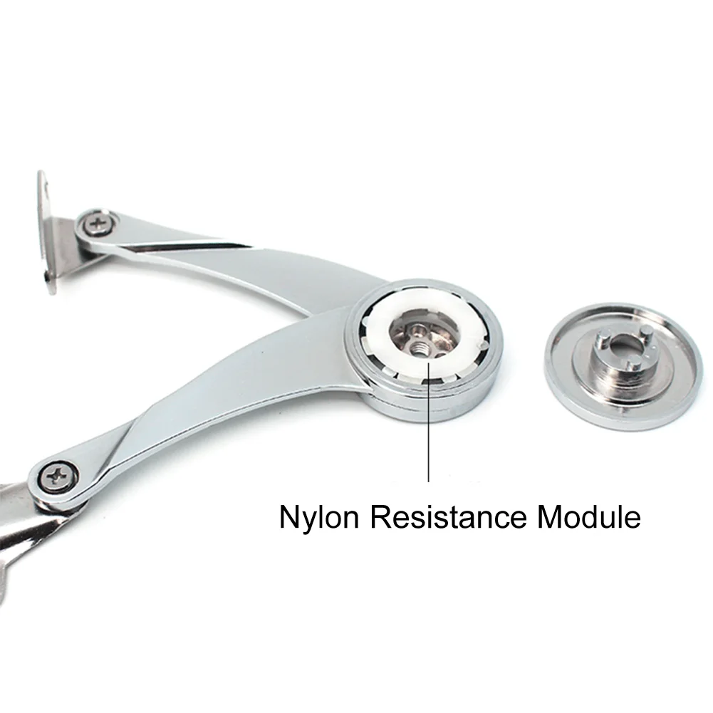 

2PCS Lid Support Zinc Alloy Door Buffer Open Angle Hardware Soft Close Folding Wardrobe Cabinet Hinge Furniture Damper Home